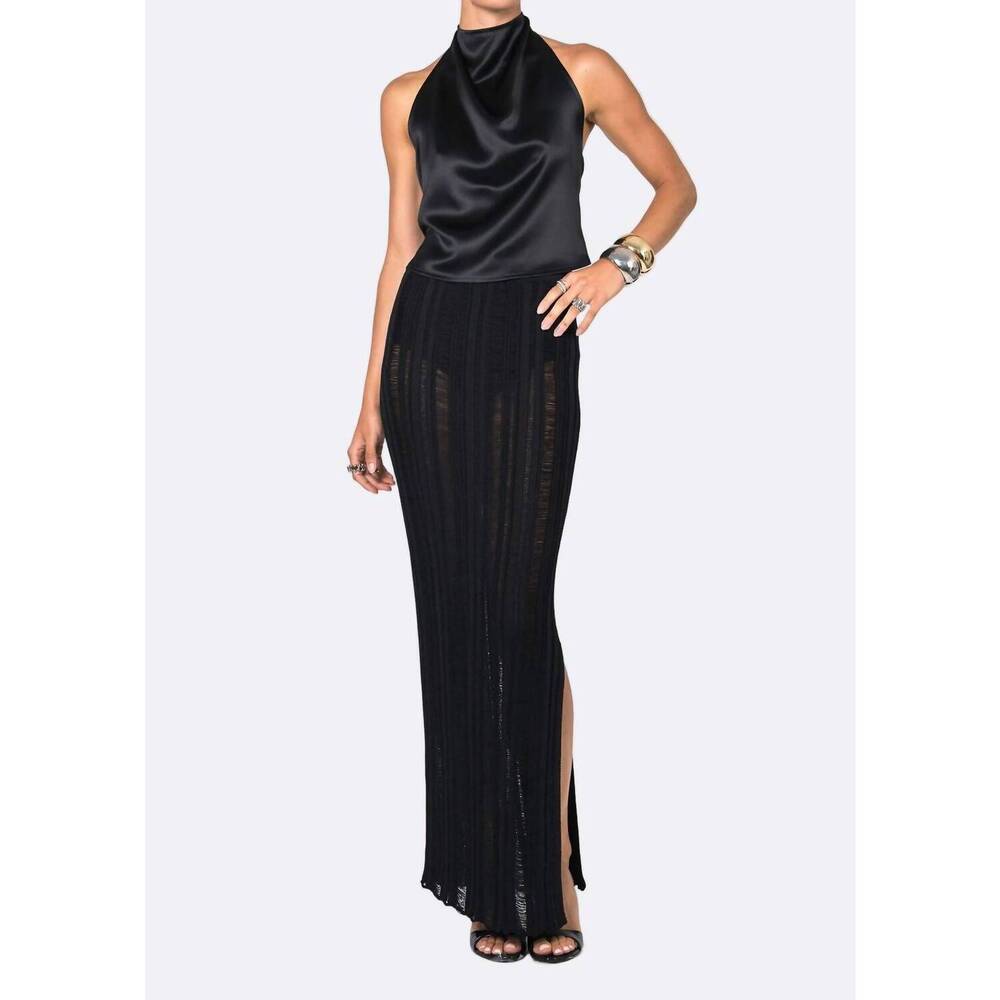 NEW NONCHALANT LABEL lilia maxi skirt in black